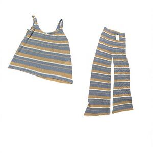 Pull&Bear Blue and Tan Kids Pajama Set